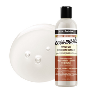 Aunt  Jackie's Coco Wash Coconut Milk Conditioning Cleanser, Softens – 12oz