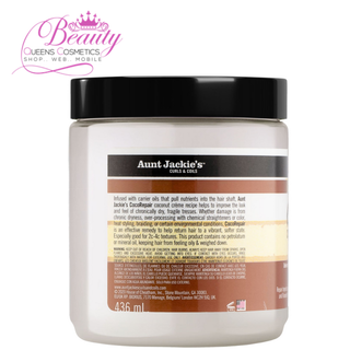 Aunt Jackie's Coconut Crème Recipes Coco Repair Deep Hair Conditioner, Delivers Nourishment, Stops Damage, Breakage for Natural Curls, 15 oz