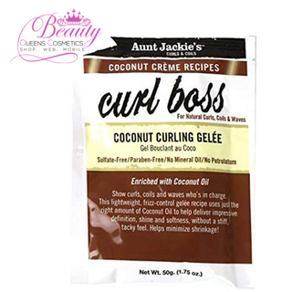 Aunt Jackie’s Curl Boss Coconut Curling Gelee 1.75oz Define Curls & Waves –