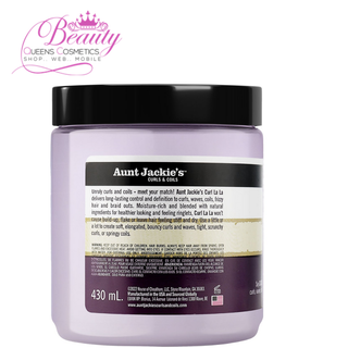 Aunt Jackie's Curl La La Defining Curl Custard- Moisturized Curls – 15oz