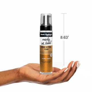 Aunt Jackie’s Ready, Set, Hold Braid Setting Foam – 8.5oz, Extra Firm Hold