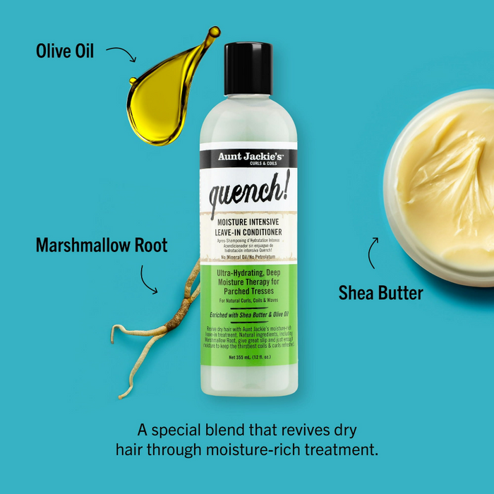 Aunt Jackie’s Quench Leave-In Conditioner 12oz | Moisture Intensive Hair Cream