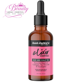 Aunt Jackie’s Elixir Collagen, Tea Tree & Eucalyptus Oil – 2oz Scalp Care