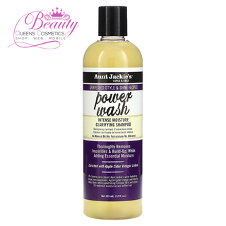 Aunt Jackie's Grapeseed Style & Shine Power Wash Intense Moisture Clarifying Shampoo – 12oz