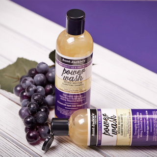 Aunt Jackie's Grapeseed Style & Shine Power Wash Intense Moisture Clarifying Shampoo – 12oz