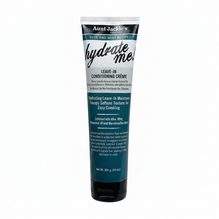 aunt jackies hydrate me leave in conditioner 10oz aloe mint moisture detangles softens refreshes hair