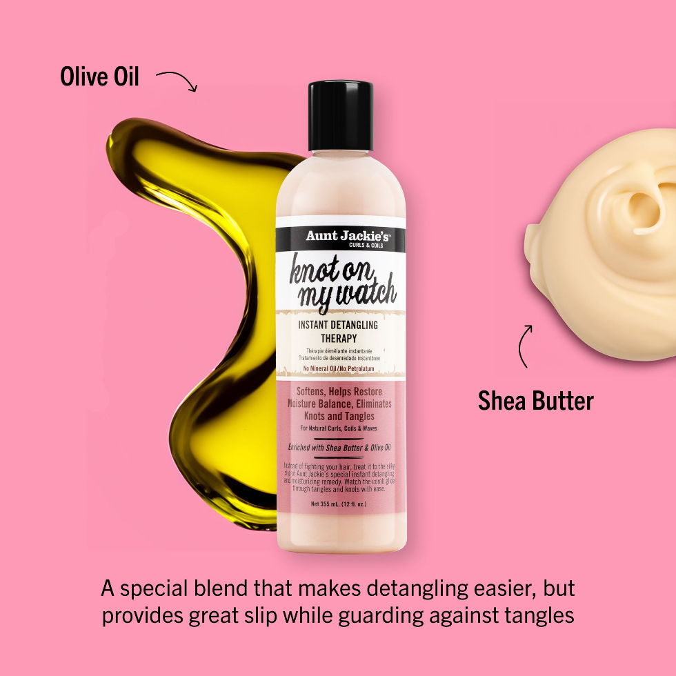 aunt jackies knot on my watch detangler 12oz instant tangle free therapy soft smooth hair