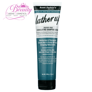 Aunt Jackie's Lather Up Sulfate-free Stimulating Shampoo Creme Aloe & Mint  10oz.