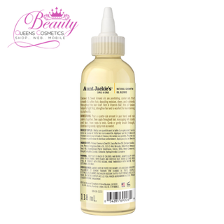 Aunt Jackie’s Frizz Rebel Coconut & Sweet Almond Growth Oil, Smooth & Shine – 4oz