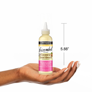 Aunt Jackie’s Frizz Rebel Coconut & Sweet Almond Growth Oil, Smooth & Shine – 4oz