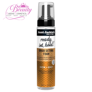 Aunt Jackie’s Ready, Set, Hold Braid Setting Foam – 8.5oz, Extra Firm Hold