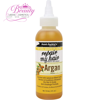 Aunt Jackie’s Repair My Hair Argan Oil – 4oz Natural Growth & Scalp Repair