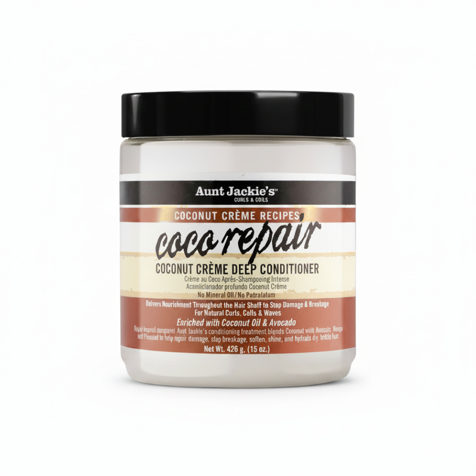 aunt jackies coco repair coconut creme 15oz deep conditioner hair repair restores moisture strengthens hair