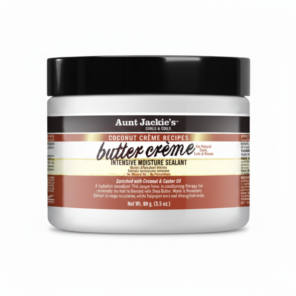 aunt jackies coconut creme butter creme 7.5oz moisture sealant hair butter hydrates softens frizz control