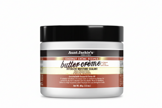 Aunt Jackie’s Coconut Crème Butter Crème 7.5oz intensive moisture sealant for dry hair hydration and softness.