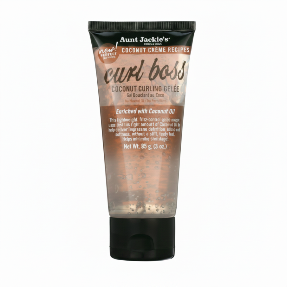 aunt jackies curl boss coconut curling gelee 3oz travel size curl definer frizz control soft hold