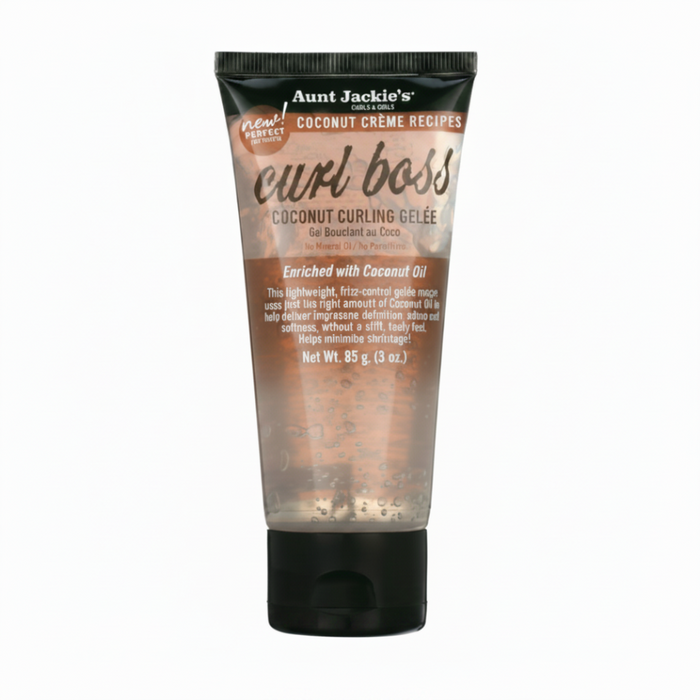 aunt jackies curl boss coconut curling gelee 3oz travel size curl definer frizz control soft hold