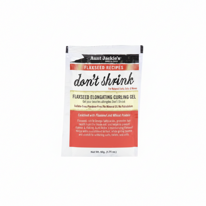 aunt jackies dont shrink curling gel 1.75oz flaxseed elongating gel reduces shrinkage defines curls frizz control