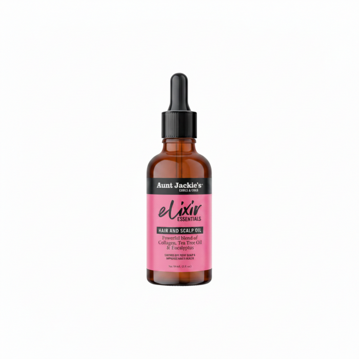 aunt jackies elixir scalp oil 2oz collagen tea tree eucalyptus scalp care soothes dry itchy scalp treatment