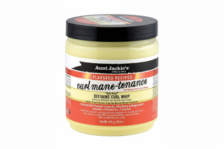 Aunt Jackie’s Flaxseed Curl Mane-tenance Defining Curl Whip 15oz moisturizing curl cream for soft defined frizz free curls.