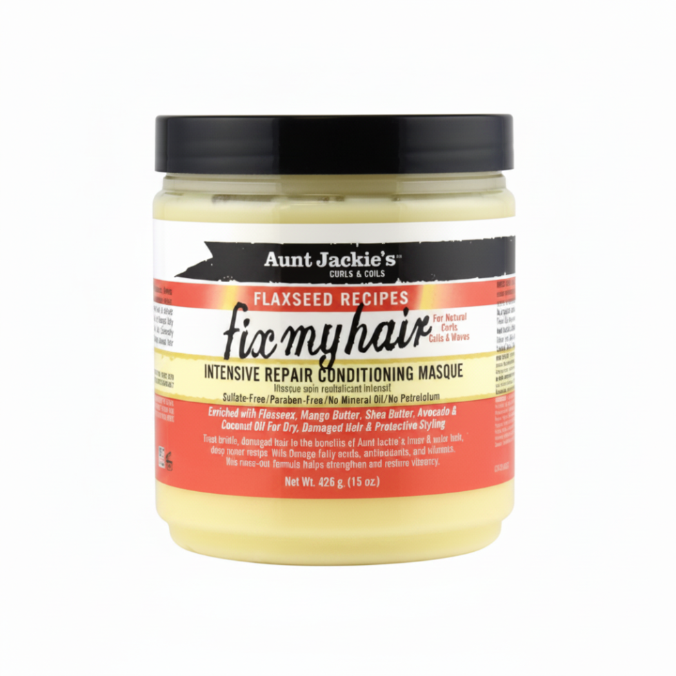aunt jackies flaxseed fix my hair repair masque 15oz intensive conditioning mask repairs damage strengthens hair