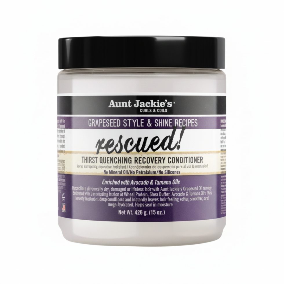 aunt jackies grapeseed rescued recovery conditioner 15oz moisture repair damaged hair care soft shine