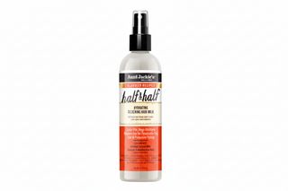 Aunt Jackie’s Half & Half Hydrating Silkening Hair Milk 12oz daily use moisturizer with flaxseed coconut and natural oils.