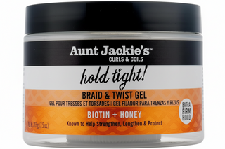 Aunt Jackie’s Hold Tight braid and twist gel 213g extra firm hold styling gel