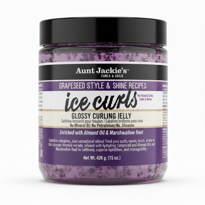 aunt jackies ice curls glossy curling jelly 15oz shine curl definition frizz control soft curls