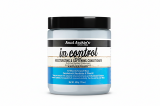 Aunt Jackie’s In Control Moisturizing and Softening Conditioner 15oz for soft smooth and manageable curly hair.