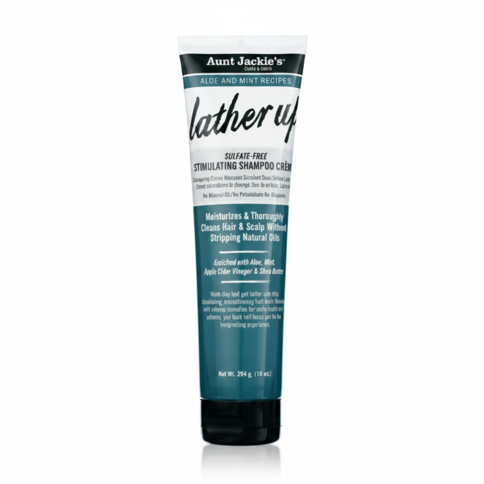 aunt jackies lather up shampoo 10oz aloe mint sulfate free cleanser hydrates refreshes scalp
