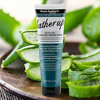 aunt jackies lather up shampoo 10oz aloe mint sulfate free cleanser hydrates refreshes scalp