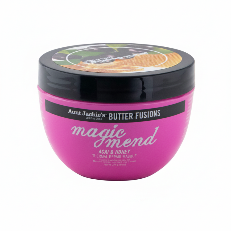 aunt jackies magic mend thermal repair masque 8oz acai honey hair mask repairs heat damage restores moisture