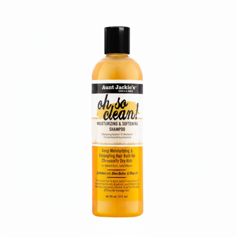 aunt jackies oh so clean shampoo 12oz moisturizing curls coils cleanser frizz control hair wash
