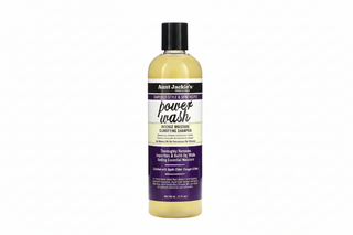 Aunt Jackie’s Power Wash Intense Moisture Clarifying Shampoo 12oz deep cleansing shampoo for buildup removal and scalp refresh.