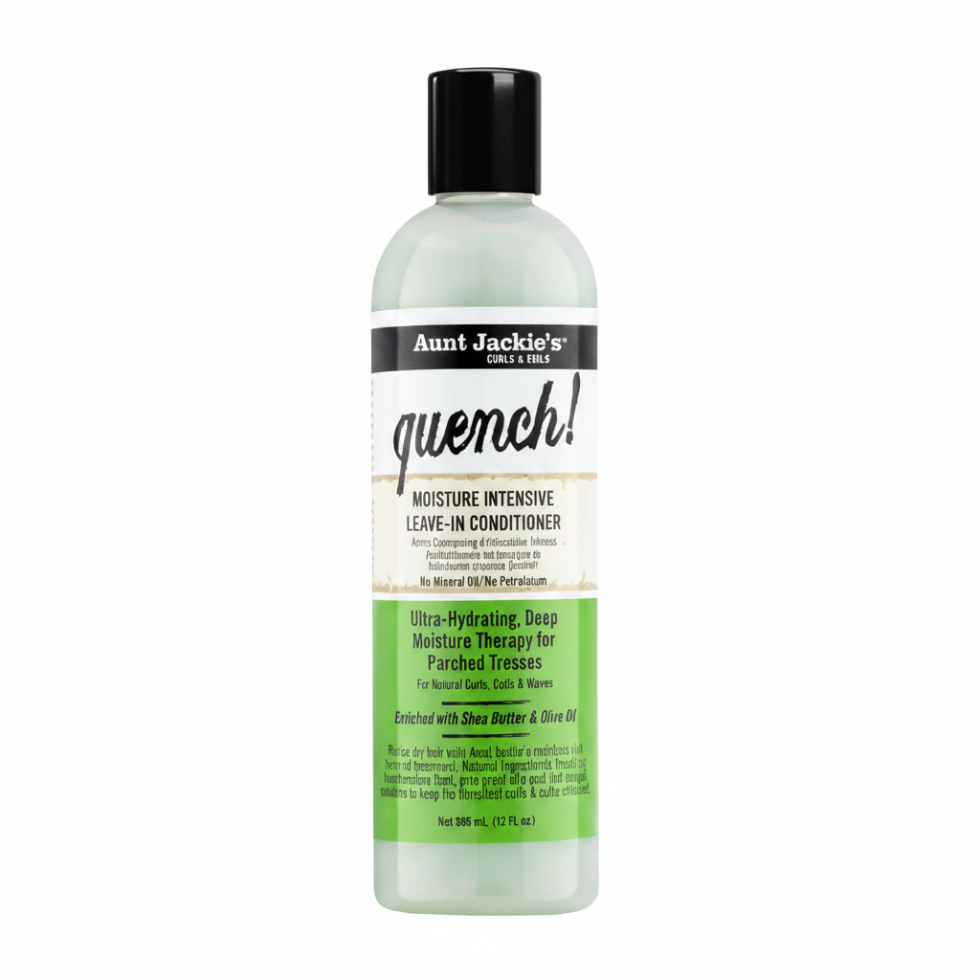 aunt jackies quench leave in conditioner 12oz moisture intensive hair cream hydrates detangles softens hair