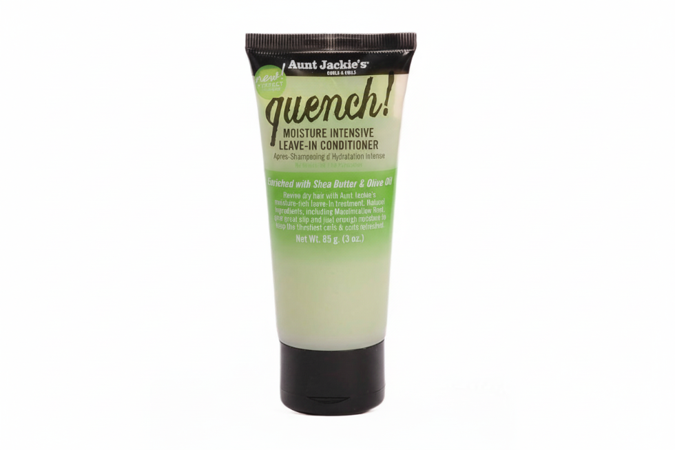 aunt jackies quench leave in conditioner 85g intensive moisture treatment detangles hydrates softens hair