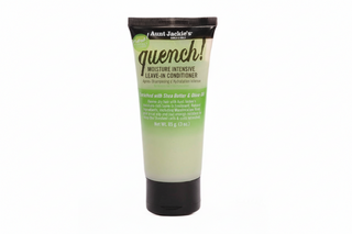 Aunt Jackie’s Quench Moisture Intensive Leave-In Conditioner 85g travel size for deep hydration and soft manageable hair.