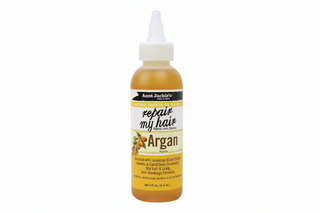 Aunt Jackie’s Repair My Hair Argan Oil 4oz scalp repair and hair growth oil for healthy shiny hair.
