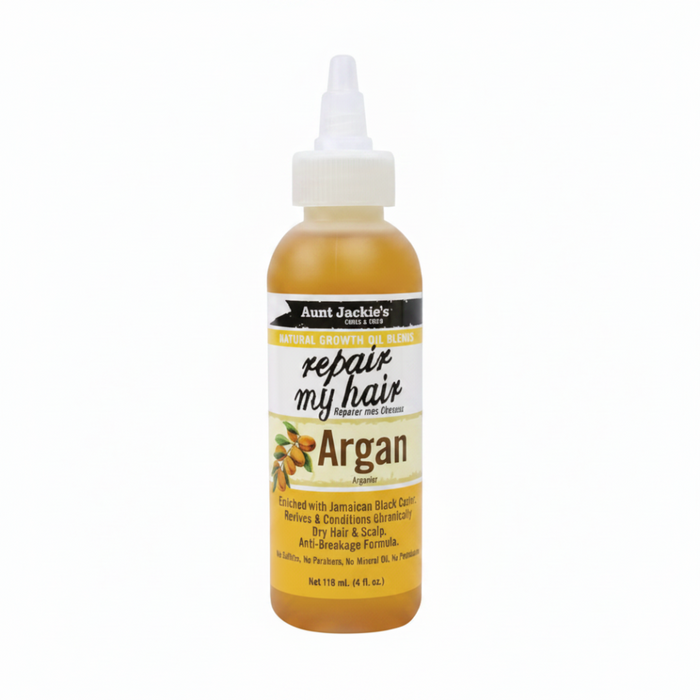 aunt jackies repair my hair argan oil 4oz scalp hair growth oil nourishes strengthens adds shine reduces breakage