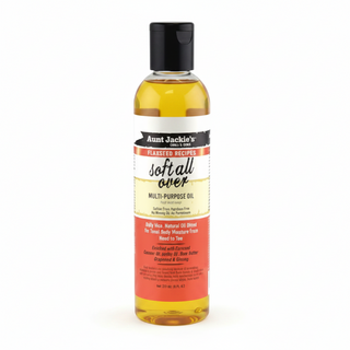 aunt jackies soft all over multi purpose oil 8oz hair skin nourishment hydration shine care
