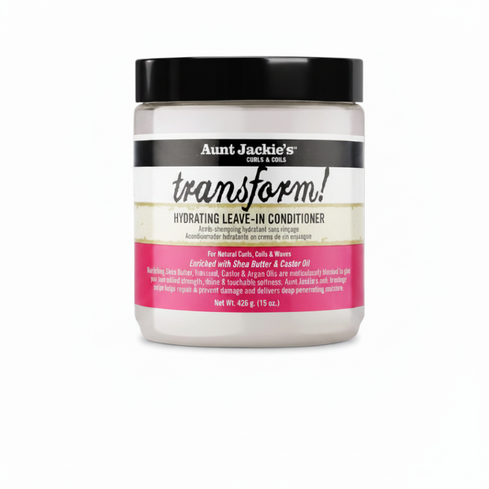 aunt jackies transform leave in conditioner 426g moisture strength detangles repairs reduces breakage hair care