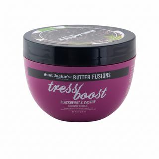 aunt jackies tress boost growth masque 8oz blackberry castor oil hair mask strengthens nourishes scalp supports growth