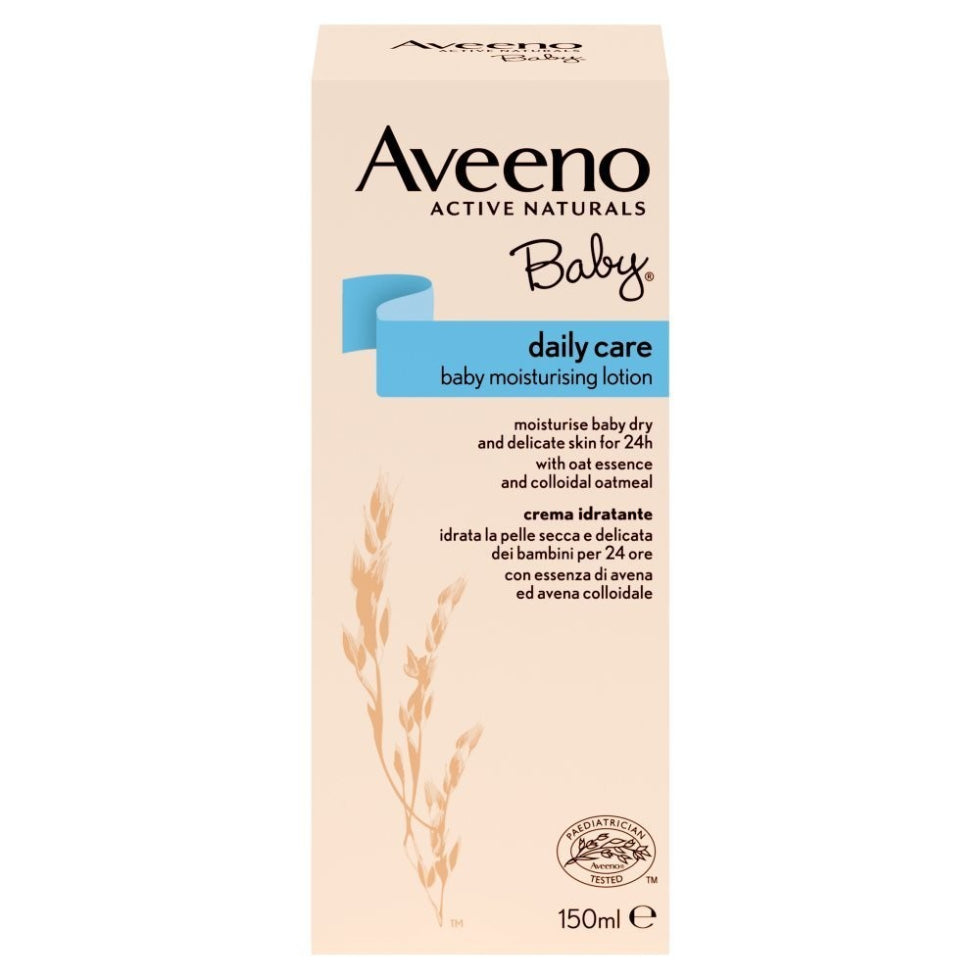 aveeno baby daily care moisturising lotion 150ml for hydrating soothing soft smooth delicate sensitive baby skin