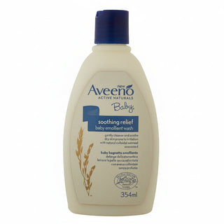 aveeno baby soothing relief emollient wash 354ml for gentle cleansing hydrating soothing sensitive baby skin