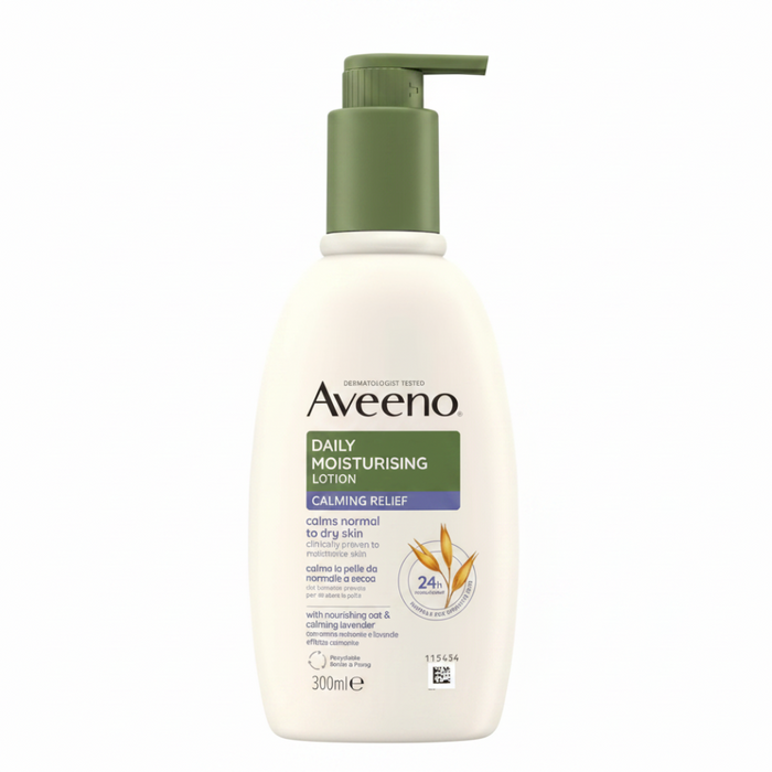 Aveeno Calming Relief Lotion 300ml | Oat & Lavender Soothing Moisturiser