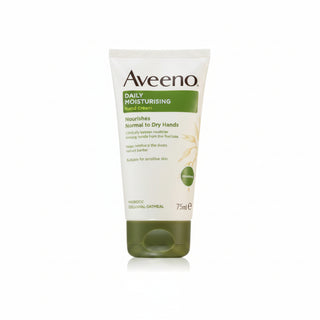 aveeno daily moisturising hand cream 75ml oat formula dry sensitive hands hydrating non greasy soft smooth