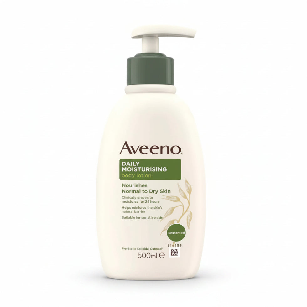 aveeno daily moisturising lotion 500ml oat sensitive skin hydrating non greasy soft smooth skin