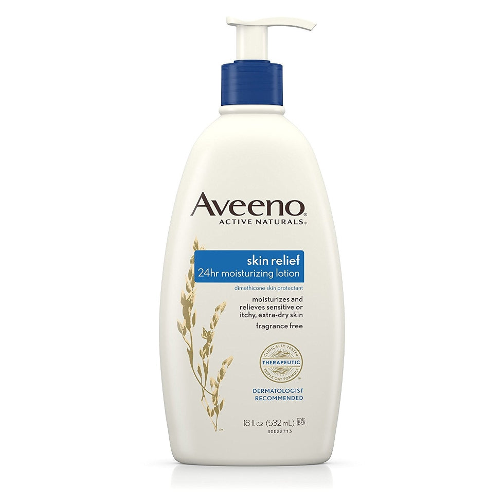aveeno skin relief 24hr moisturizing lotion 532ml for very dry itchy sensitive skin hydrating soothing soft smooth