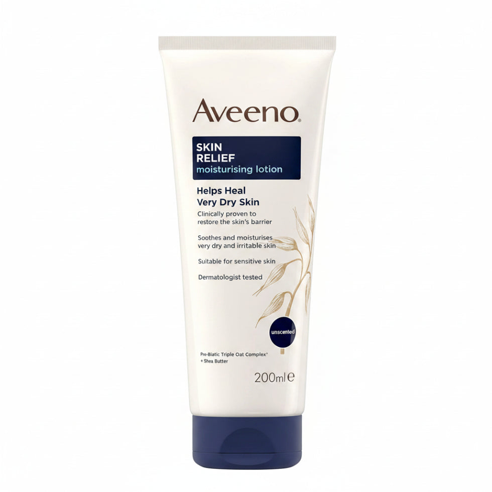aveeno skin relief moisturizing lotion 200ml triple oat complex dry itchy sensitive skin hydrating non greasy